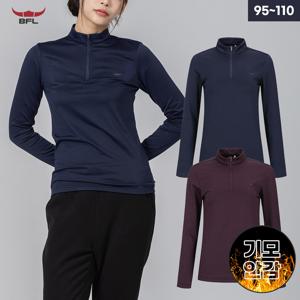 BFL 여성 겨울 기모 긴팔 집업티셔츠 웜업티 보온티 데일리 등산 이너티 W2DZTS-506W