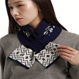 네이비 노르딕 캐시미어혼방 쁘띠 머플러 HIMU5F611N2