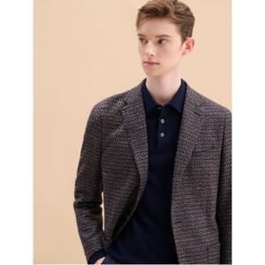 [Prestige] FERLA 울 알파카 마이크로 패턴 재킷  네이비(GA4911P14R)