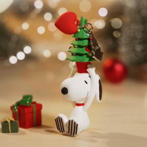[피너츠 공식 콜라보] 트리 스누피 피규어 크리스마스 오너먼트 키링
