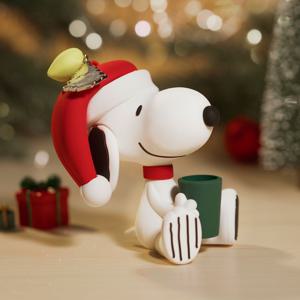 [피너츠 공식 콜라보] 팟 스누피 피규어 크리스마스 오너먼트 키링