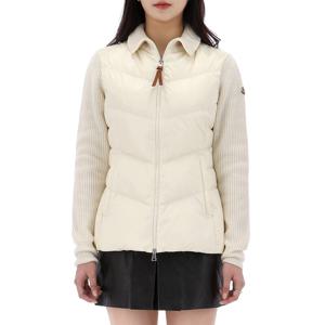 [명품]  로고 패치 트리콧 패딩 울 집업 자켓 9B00041 M1241 034