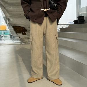 [브리치] 클라쓰업 / 태그 남자 코듀로이 골덴 카고 스트링 팬츠 7345