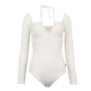 여성 솔리드 홀터넥 긴팔 모노키니 RN-LS2D904-IV