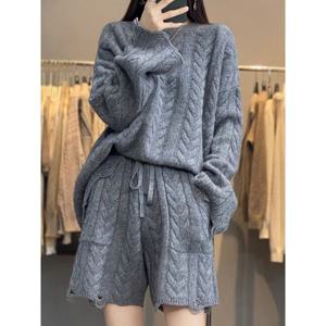 [하프클럽] 4color 하이 웨이스트 니트 반바지 Sat