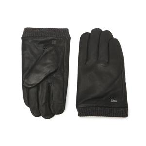 [선물포장] 블랙 양가죽 니트시보리 스마트폰터치 장갑 DCGV4F149