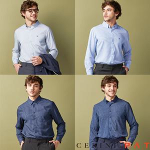 [빅사이즈] 남성 가을 캐주얼 스판 셔츠