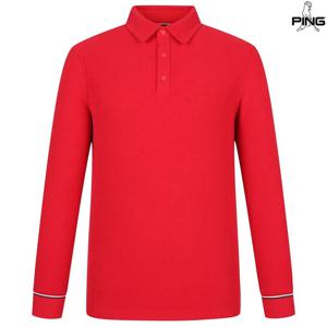 [핑골프][양말드림]남성 기모 조직감 카라 긴팔 티셔츠 111D4TO382_RE