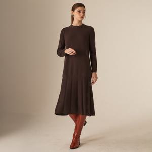 [최초가 138000원] 라운드 밑단 플리츠 롱 니트 원피스(2colors)_YG10WRWOP01