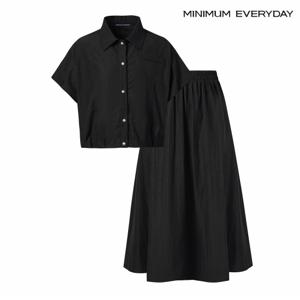 정상가:89,000원 ㅣ [미니멈 에브리데이]카라 블라우스 밴딩 스커트 셋업 (EB2OW050D)