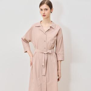 (SHESMISS)] 프리미엄소재 단아한 오픈카라 원피스 (택가격: 298000원)