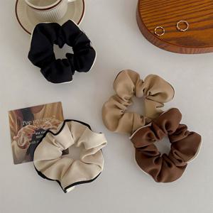 코튼 라인포인트 곱창 스크런치 4color 곱창밴드 곱창머리끈 똥머리밴드 반머리묶음 면헤어밴드