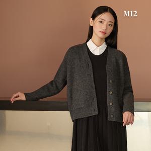 [온플] M12 25FW 여성 하찌 웜 니트자켓 3종