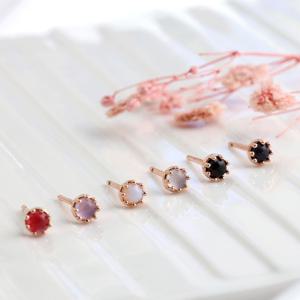 14K 골드필드 핀 젬스톤 컬러 볼 피어싱 골드필드피어싱 로즈골드피어싱 귀걸이피어싱