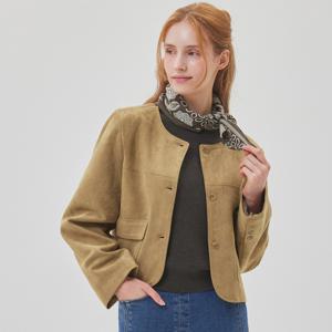 [롯데백화점][매긴]라운드넥 스웨이드 자켓_PBMF5F1JK1031