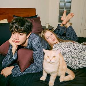 [long Sleeves] 털 안 붙는 퍼리스 레오파드 파자마 (2color 3size)