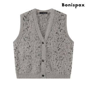 [롯데백화점](여성의류)]V넥 루즈핏 레오파드 니트 베스트 (XP3VW013L0)