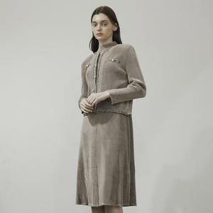 [최초가 298000원] 벨벳 가디건 원피스 세트_YJ10WRPSE01