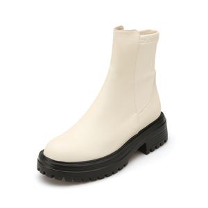 미소페  여성 라운드 쉐입 첼시스판부츠 012246707 5cm 2color