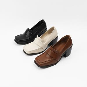 신난다슈 여성 구두 펌프스 힐 6cm 페니 로퍼 힐 발편한 통굽 사각코 TMZ253071