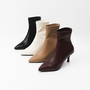 신난다슈 여성 앵클 부츠 힐 6cm 스틸레토 스판 숏 앵글 부츠 슬림핏 FL251017