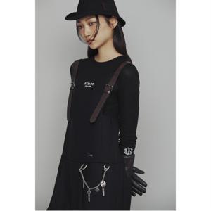 [최초가 698,000원] [Atelier] Fake Leather Button Herringbone Jumpsuit (black)_LFDEW24870BKX