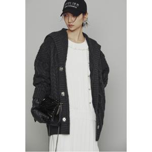 [최초가 698,000원] [Atelier] Sailor Cable Half Length Knit Cardigan_LFWCW24830GYM