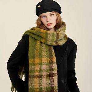 브린나 남자 여자 커플 체크 머플러 목도리