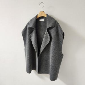 [브리치]  / 고퀄 엑스트라 파인울 모던 카라 숄 니트 루즈핏 조끼