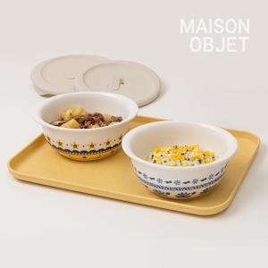 프라카 폴란드풍 도자기 냉동밥용기 450ml 4P 세트