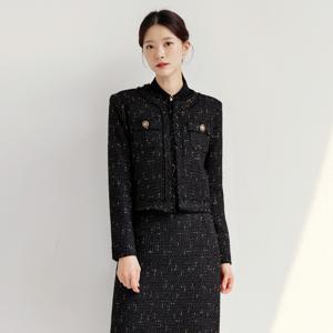 (~XXL까지) 미로세 프린지 펄 트위드 자켓 겨울 하객룩 오피스룩 연말룩 모임룩 격식룩 빅사이즈