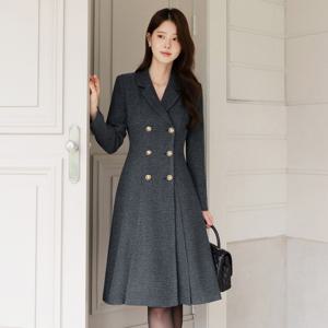 (~XXL까지) 헤리오난 트위드 플레어 원피스 겨울 하객룩 오피스룩 모임룩 격식룩  연말룩 빅사이즈