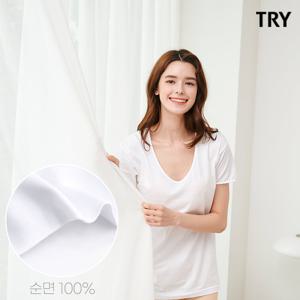 [TRY]여성 순면 반팔런닝 1매
