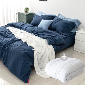 에스데코 엠버 60수광폭 고밀도면 호텔이불솜매카세트EK 네이비