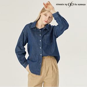 정상가:69,000원 | 카라넥 버튼 루즈핏 포켓 데님 긴팔 셔츠 (NN4BA004L0)