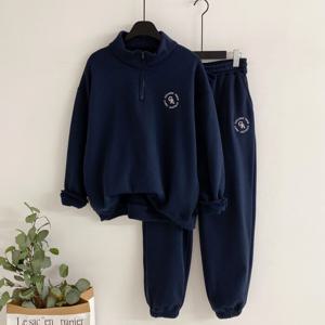 [브리치] 헤이븐 / 피벳 반집업 루즈핏 기모 트레이닝 세트(3color)