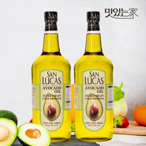 산루카스 아보카도오일 엑스트라버진 1L x 2병 냉압착 기름