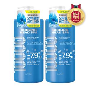 엘라스틴 쿨링 헤드 스파 샴푸 1000ml 쿨멘솔 x 2개
