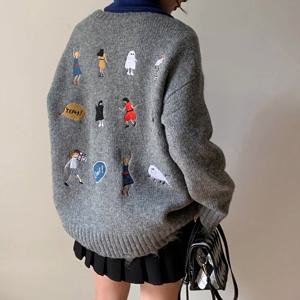 울 루즈핏 백포인트 니트_O2508KN035C