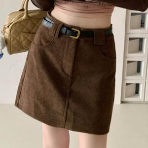 A라인 골덴 미니 스커트 코듀로이 치마 (11396374)