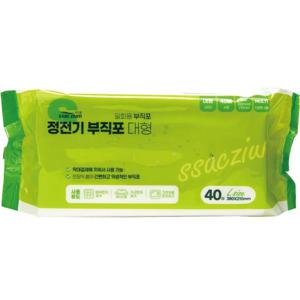 싹지움 청소포 부직포 리필 대형(40매) 884132 자재
