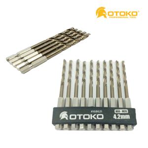 써스기리 코발트 HSS M35 고속도공구 4.2mm 드릴비트 10pcs+1 스텐기리 스텐드릴날 SUS길이