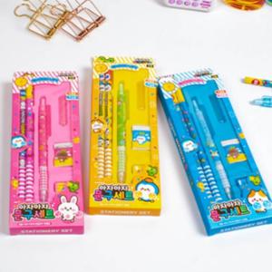 어린이 신학기 문구 초등학생 필기구 준비물 4개 학용품세트 학용품 종이접기세트 종이학