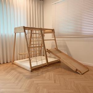 지아지조 우드짐 실내놀이터 원목미끄럼틀