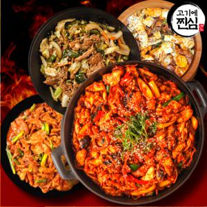 [고기에찐심] 100% 국내산 1+1+1 돼지불고기/닭갈비/제육볶음/오리주물럭 구성