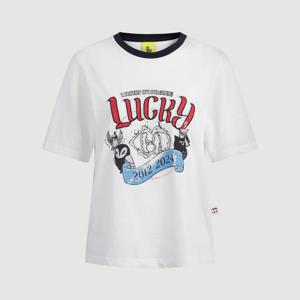 [정가138000] 넥 배색 원포인트 반팔 티셔츠 LQTAM25100