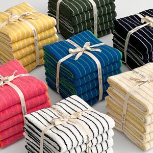 테리스페셜 핀스트라이프 200g 호텔수건 10장 리본선물포장 수건 타올 타월 호텔수건 호텔타올 호텔타월 세면타올 세면수건