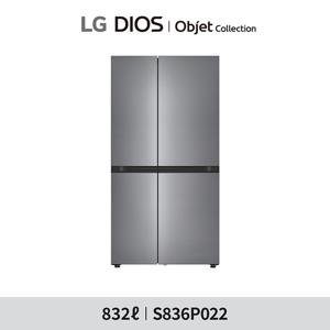 LG 디오스 AI 오브제 양문형 냉장고 S836P022