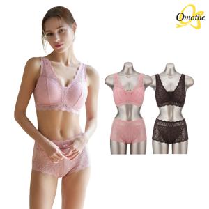 라이크라 텐션업 그레이스 핏 브라팬티 4종세트(핑크+세피아)