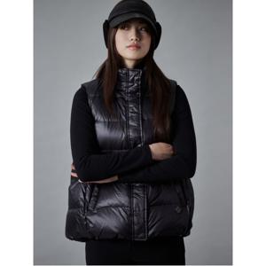 (BJ4X36A145)여성 A라인 중힙 다운 베스트 - 블랙